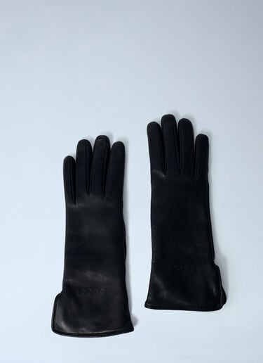 压纹徽标手套 Gucci 压纹徽标手套 黑色 guc0261044