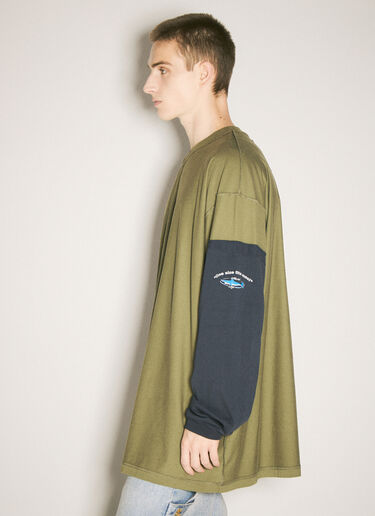 Vetements Inside-Out Shark T-Shirt Green vet0158009