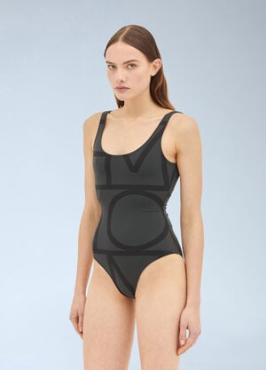 TOTEME Monogram Swimsuit Black tot0259009