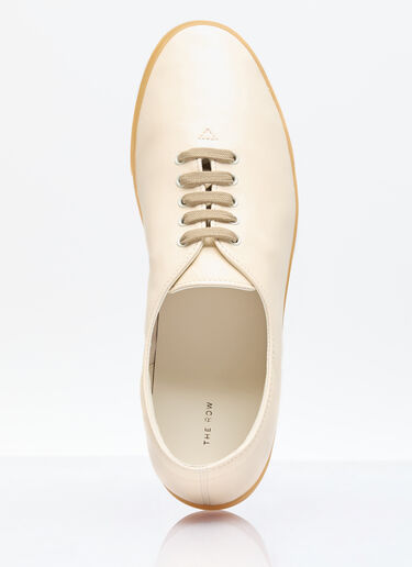 The Row Sam Leather Sneakers Beige row0256033