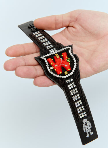 Walter Van Beirendonck W-Bracelet Beaded Bracelet Black wlt0156030