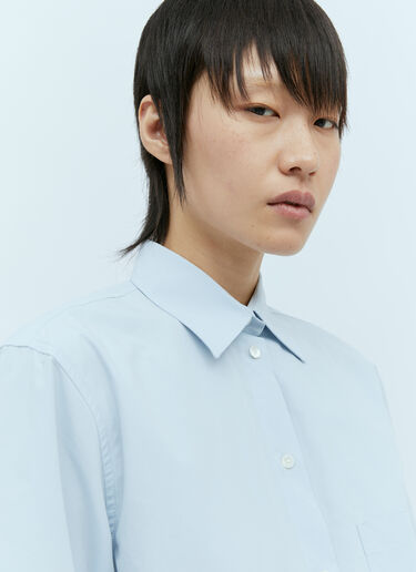 Short Sleeve Poplin Shirt TOTEME Short Sleeve Poplin Shirt Blue tot0256016