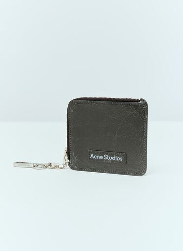Acne Studios 拉链皮革钱夹  黑色 acn0156026
