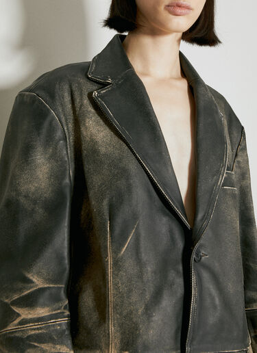 Eytys Cameron Brushed Leather Jacket Grey eyt0354004