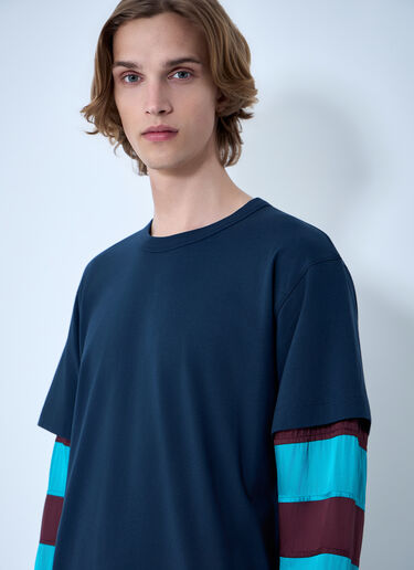 Dries Van Noten Contras Sleeves T-Shirt Navy dvn0163023