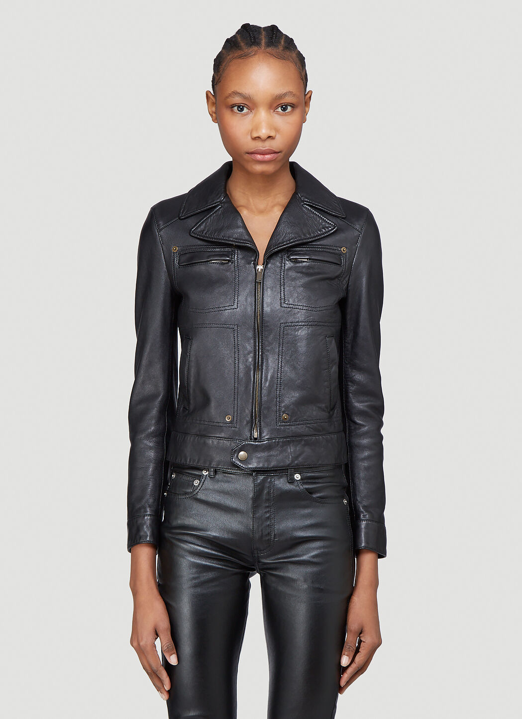 Saint laurent signature motorcycle jacket discount