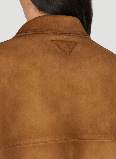 Prada Suede Blazer Camel pra0154006