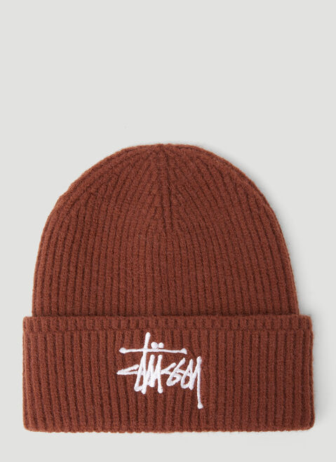 Stüssy Logo Embroidery Beanie Hat Black sts0152029