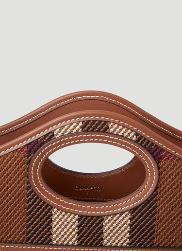 Pocket Check Mini Shoulder Bag Burberry Pocket Check Mini Shoulder Bag Brown bur0247081