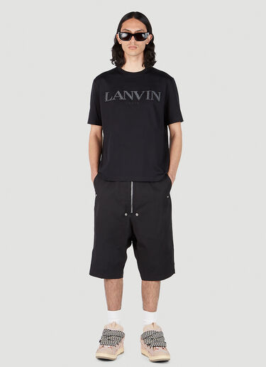 Lanvin 刺绣徽标 T 恤 黑色 lnv0151011