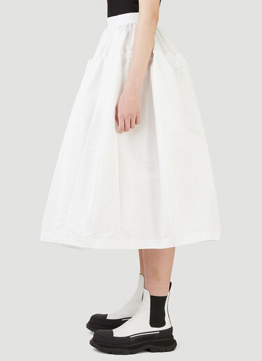 Alexander McQueen Drawstring Gathered Skirt White amq0245112