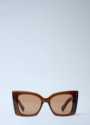 Saint Laurent SL M119 Cat-Eye Sunglasses Brown sla0263107