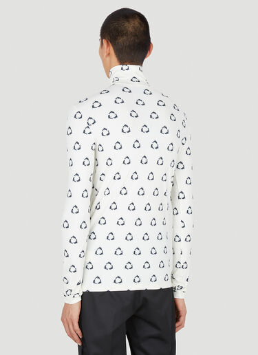 Dolphin Print High Neck Top Botter Dolphin Print High Neck Top White bot0150009