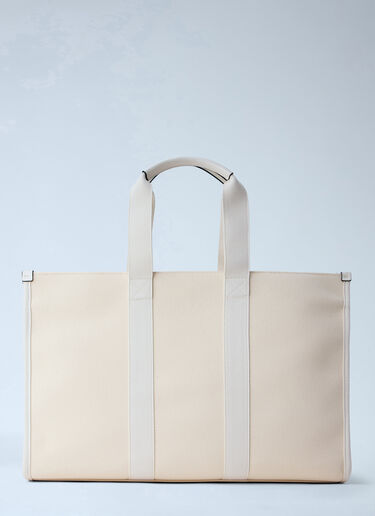Moncler Canvas Logo Tote Bag White mon0164043