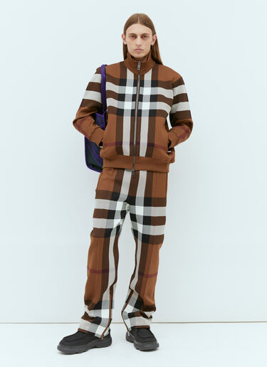 Burberry Check Track Pants Brown bur0153017