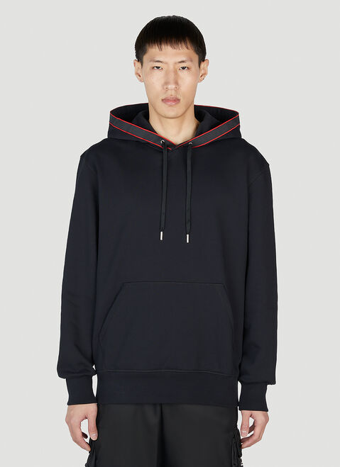 Alexander McQueen Contrast Trim Hooded Sweatshirt Black amq0150028
