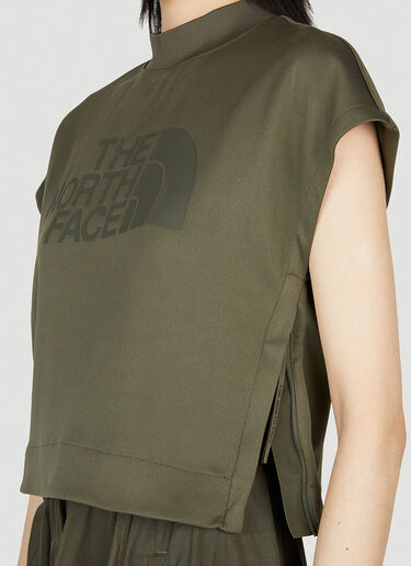 The North Face Black Series Logo Print Cropped T-Shirt Green thn0252001