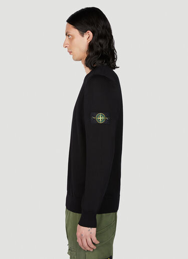 Stone Island Compass Patch Sweater Black sto0152048