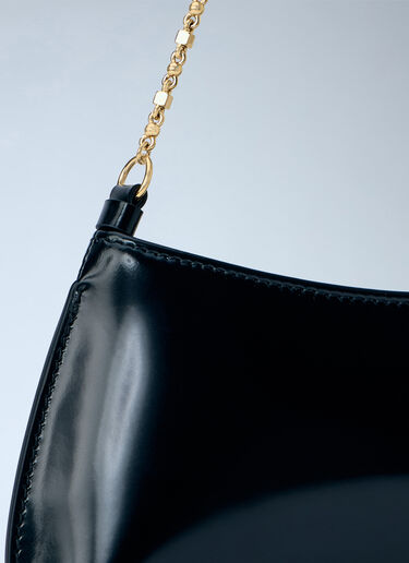 LN-CC® - Jacquemus: Le Petit Bisou Chaîne Shoulder Bag - Black Jacquemus Le Petit Bisou Chaîne Shoulder Bag Black jac0266047