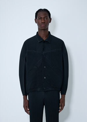 Homme Plissé Issey Miyake Pleated Jacket Black hmp0162018