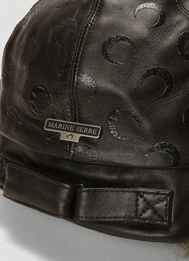 Marine Serre Faux-Fur Trimmed Hat Black mrs0342013