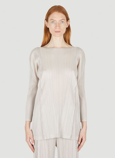 Blow Tunic Top Pleats Please Issey Miyake Blow Tunic Top Beige plp0248026