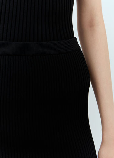Issey Miyake SENSU KNIT ミディスカート ブラック ism0257009