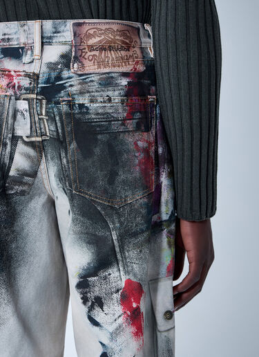 印花牛仔裤  Acne Studios 印花牛仔裤  白色 acn0162008