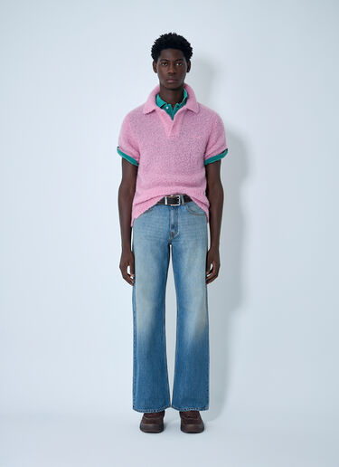Mohair-Blend Polo Shirt ERL Mohair-Blend Polo Shirt Pink erl0162005