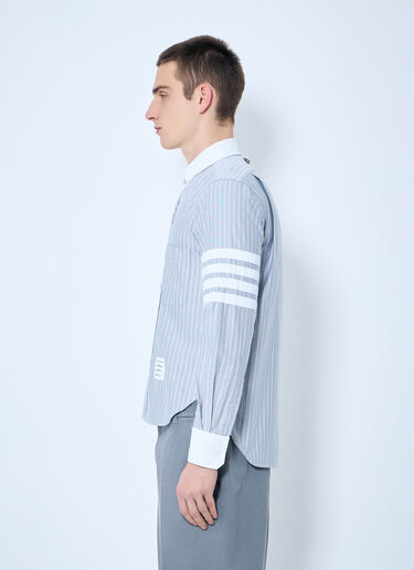 Thom Browne Striped Cotton Shirt Navy thb0159003