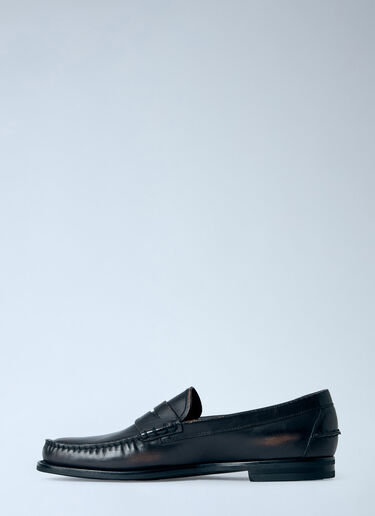 LN-CC® - Prada: Antiqued Leather Loafers - Dark Brown Prada Antiqued Leather Loafers Dark Brown pra0166218