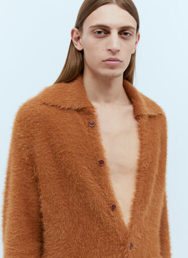 Dries Van Noten Soft-Fluffy Knit Cardigan Camel dvn0154027