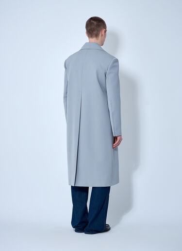 Gucci Single-Breasted Wool Coat Grey guc0160001
