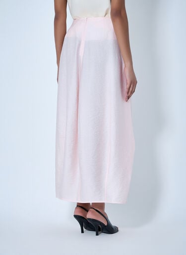 TOTEME Sheer Overlay Midi Skirt Pink tot0264006