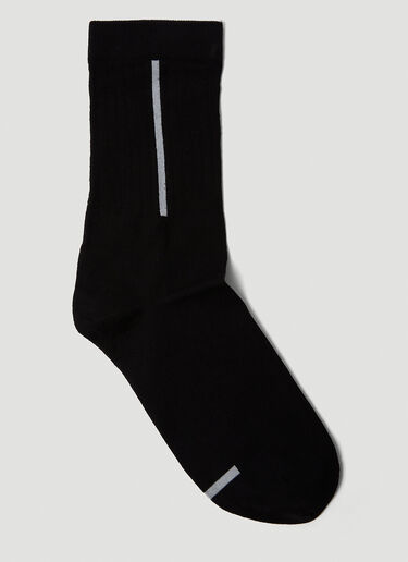 Y-3 Pack of Two Logo Intarsia Socks Black yyy0349035