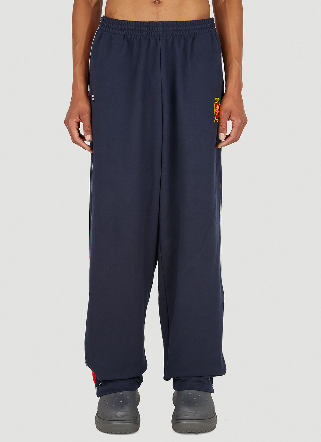 Balenciaga Men s Lion Crest Track Pants in Blue LN CC