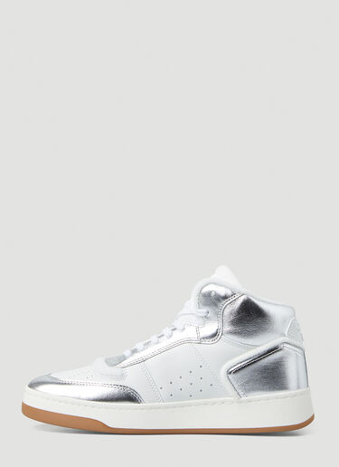 Saint Laurent SL/80 하이탑 스니커즈 실버 sla0249112