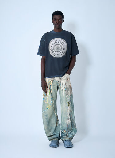 Acne Studios Logo Motif T-Shirt Black acn0162015