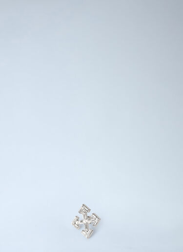 LN-CC® - Off-White: Bling Arrow Mono Earring - Grey Off-White Bling Arrow Mono Earring Grey ofw0164386