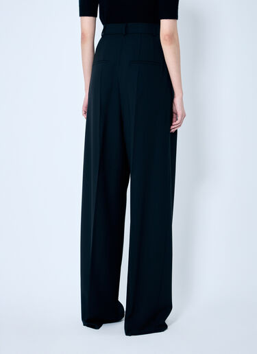 Sportmax Wide-Leg Wool Pants Black spx0259002