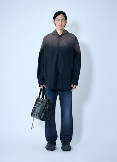 Balenciaga Hooded Shirt Black bal0163011