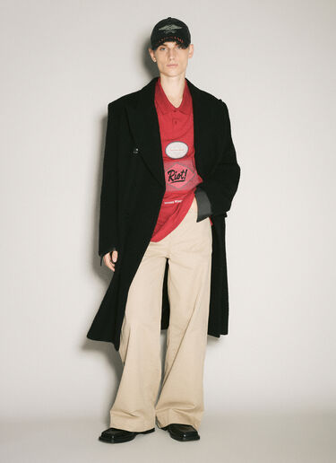 Martine Rose Oversized Panel Polo Shirt Red mtr0358011