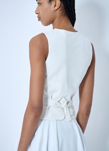 Max Mara Cotton Waistcoat White max0260010