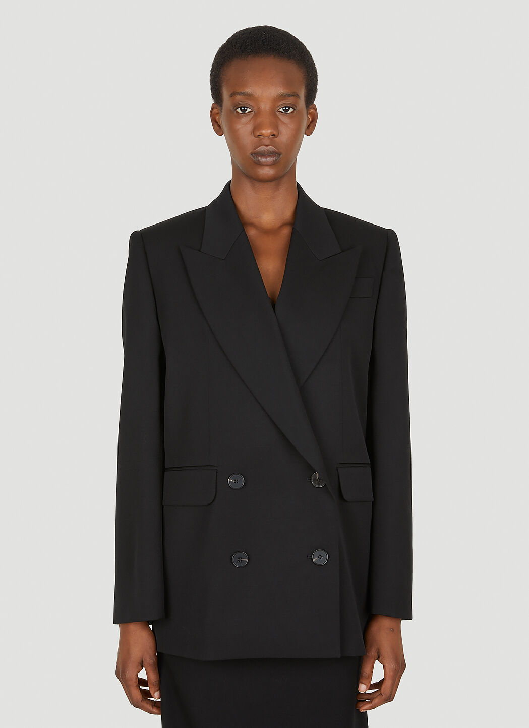 Black boxy blazer hotsell