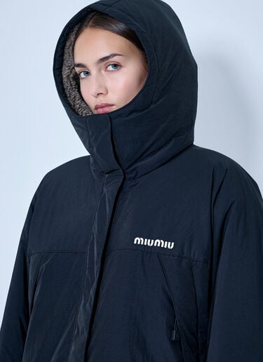 LN-CC® - Miu Miu: Pongé Down Jacket - Black Miu Miu Pongé Down Jacket Black miu0266024