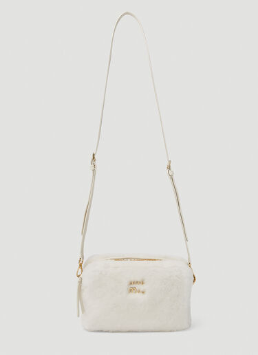 Miu Miu Fluffy Shoulder Bag White miu0252042