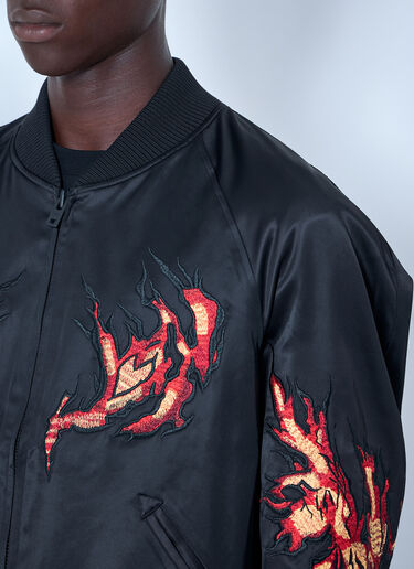 LN-CC® - Y-3: GFX Souvenir Jacket - Black Y-3 GFX Souvenir Jacket Black yyy0165033