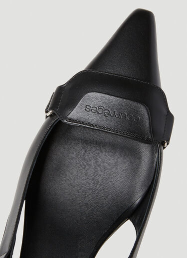 Courrèges Racer Slingback Heels Black cou0251042