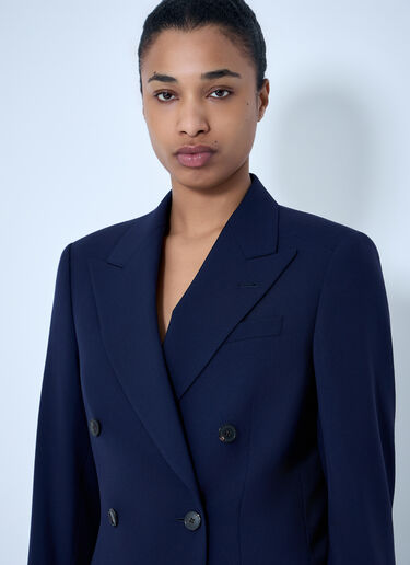 Dries Van Noten Double-Breasted Wool Blazer Navy dvn0264006