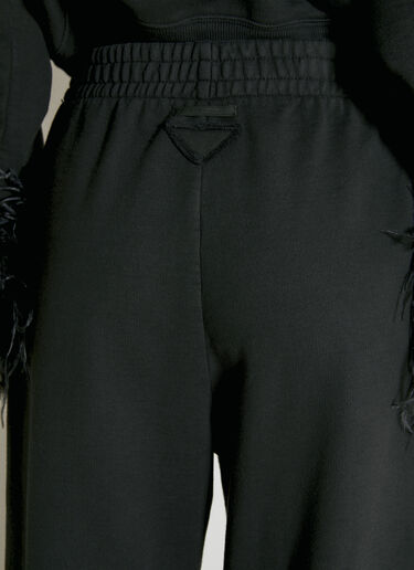 Prada Feather Cuffs Track Pants Black pra0255002